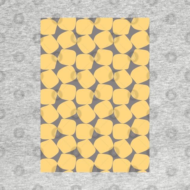 Bold Geometric Pattern 2 in Yellow and Grey by tramasdesign